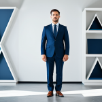 A determined professional person, fully clothed in a modest business suit, standing confidently and calmly amidst a dynamic array of abstract, shifting geometric shapes. The figure embodies mental flexibility and adaptability. The background is a bright, spacious, modern office environment with subtle, diffused lighting. High-quality professional photography, perfect anatomy, correct proportions, natural pose, well-formed hands, proper finger count, natural body proportions, safe for work, appropriate content, professional, family-friendly.